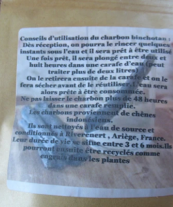 Charbons actifs de chêne purificateurs d'eau - Binchotan