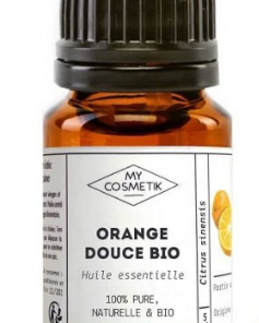 Huile essentielle biologique d'orange douce - My cosmetik