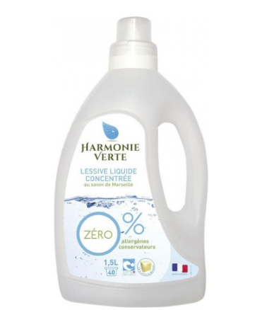 lessive liquide concentrée au savon de Marseille Harmonie verte