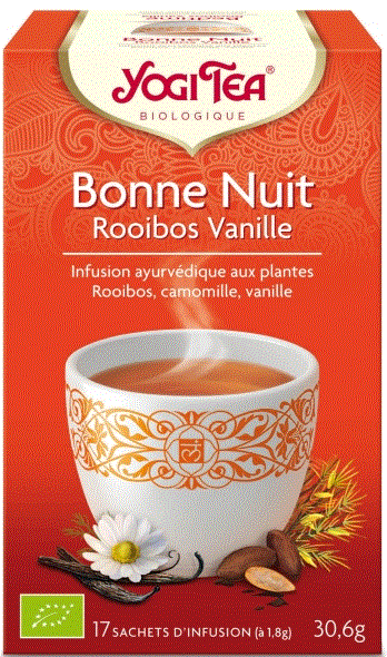 Bonne nuit - Rooibos Vanille - Infusions ayurvédique aux plantes - Yogi tea